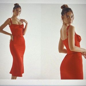 NWT House of CB midi, red dress, brand new